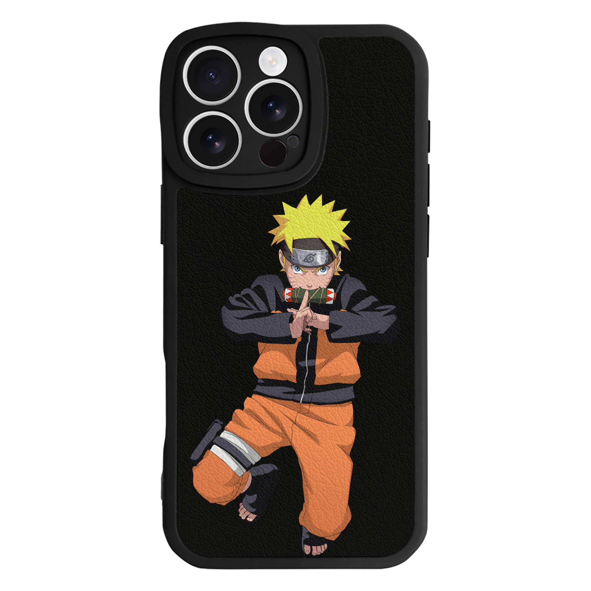 （画像用） NARUTO -ナルト- うずまき ナルト Uzumaki Naruto 【iPhone 16シリーズ対応】シリコンスマホケース（レザー調） 材質：シリコン